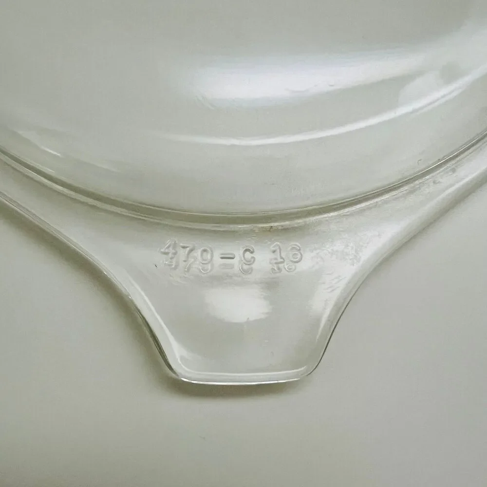 PYREX Brown White Woodland 473-B Casserole Dish 1 Qt With Lid